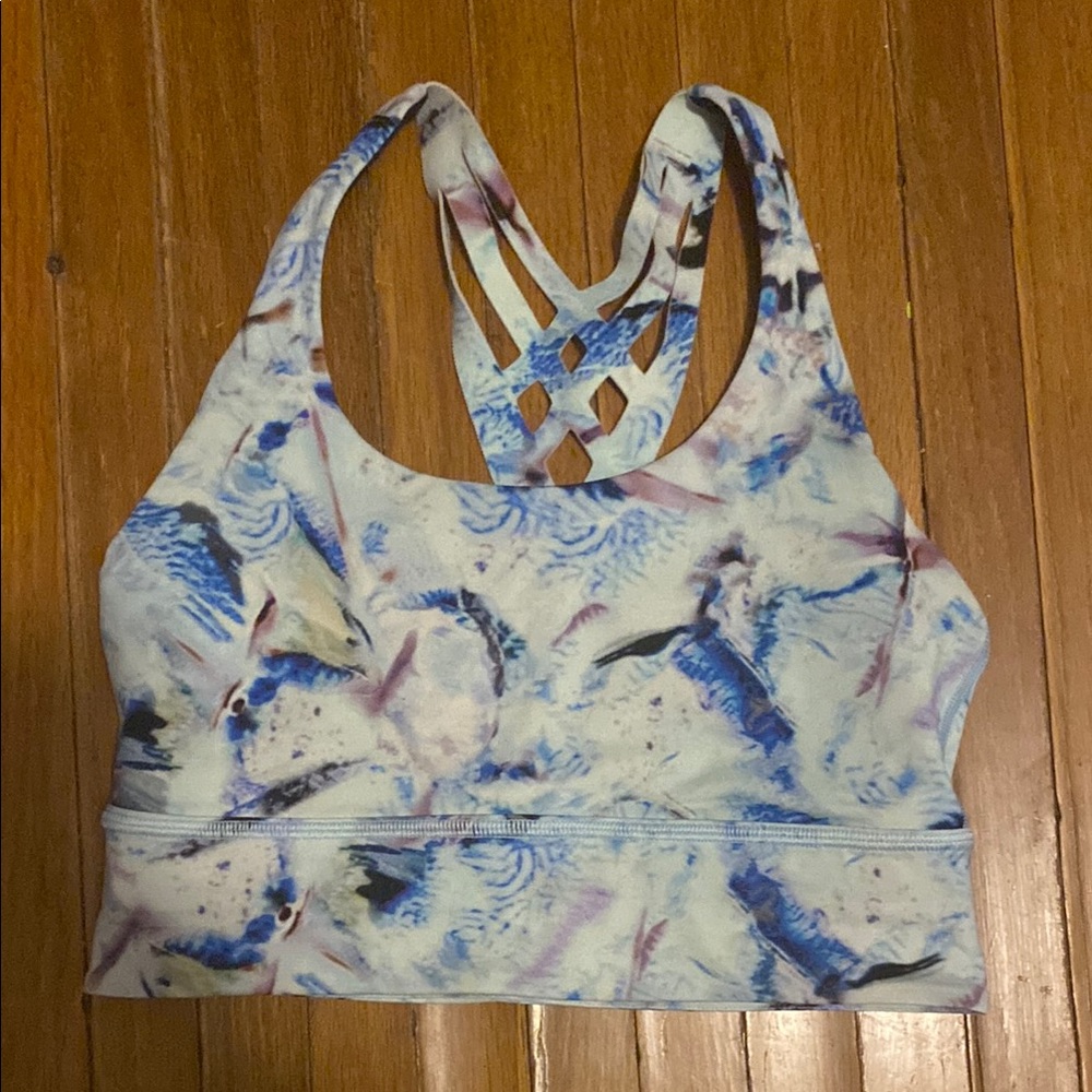 Lululemon Athletica Blue and Purple  Print Sports Bra with Racerback Woman 4